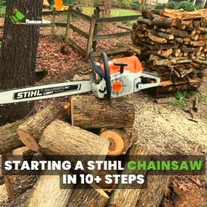 starting a Stihl chainsaw