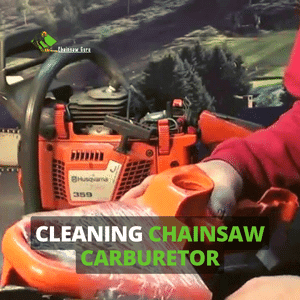 cleaning a chainsaw carburetor