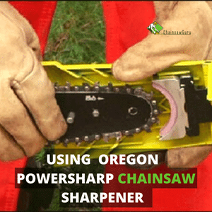 using oregon powersharp chainsaw sharpener