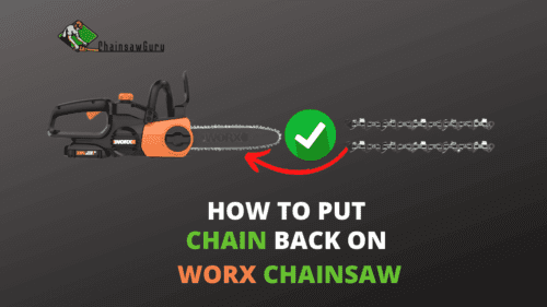 how to put chain back on a Worx Chainsaw
