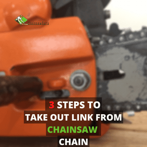 taking link out of a chainsaw chain