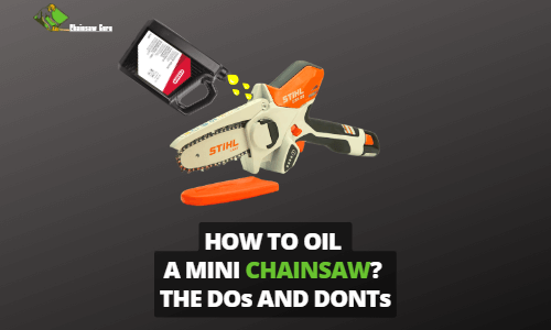 how to oil a mini chainsaw