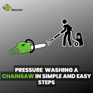 pressure washing a chainsaw in simple and easy steps