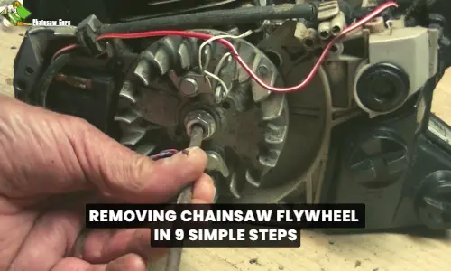 removing a chainsaw flywheel