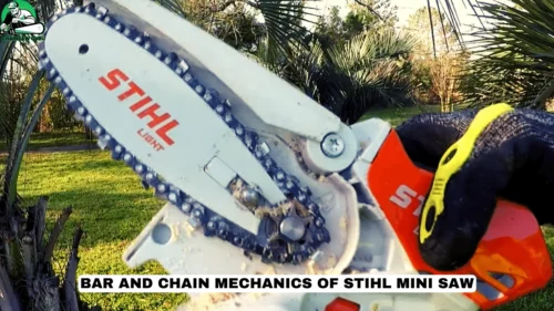 bar and chain mechanics of Stihl Mini Saw