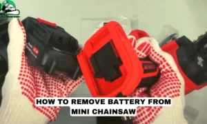 how to remove battery from mini chainsaw