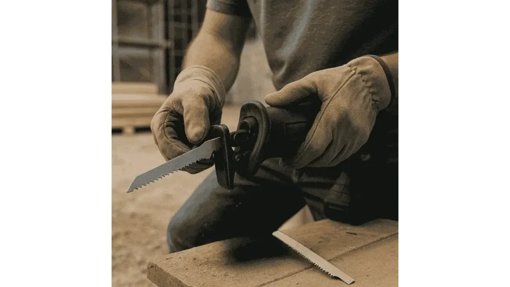 how to change a reciprocating saw blade.