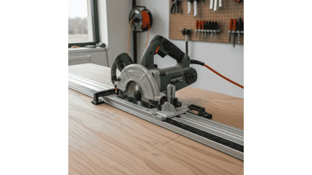 how to change a track saw blade.