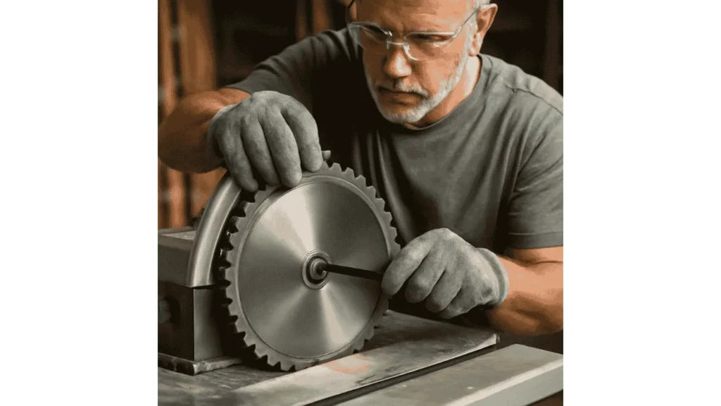 how to change table saw blade.