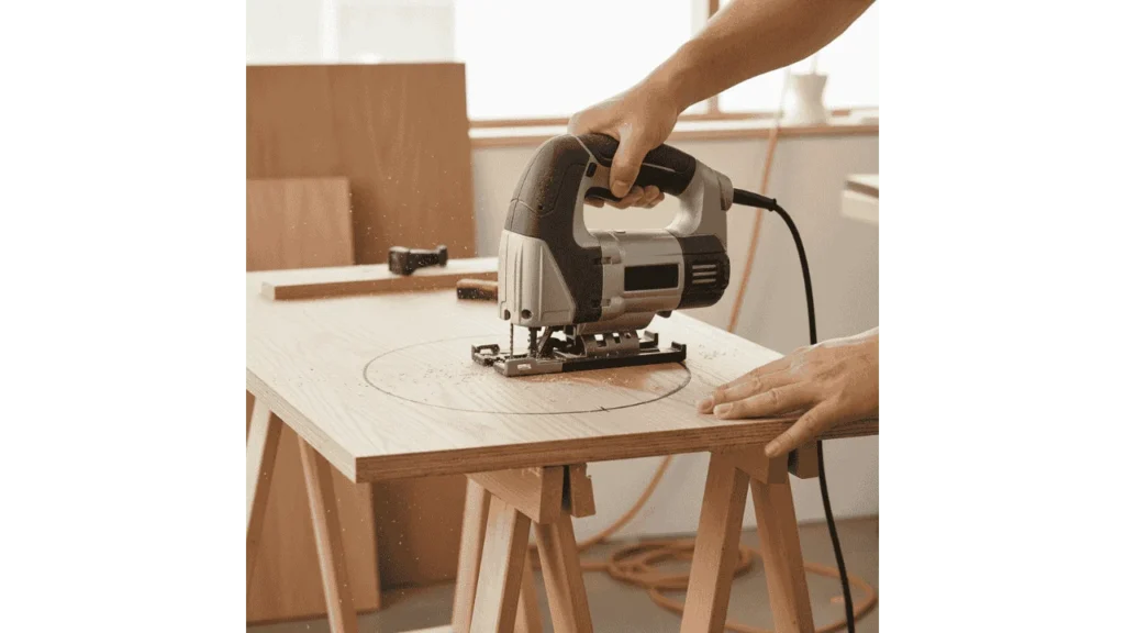 how to cut a circle with a jigsaw.