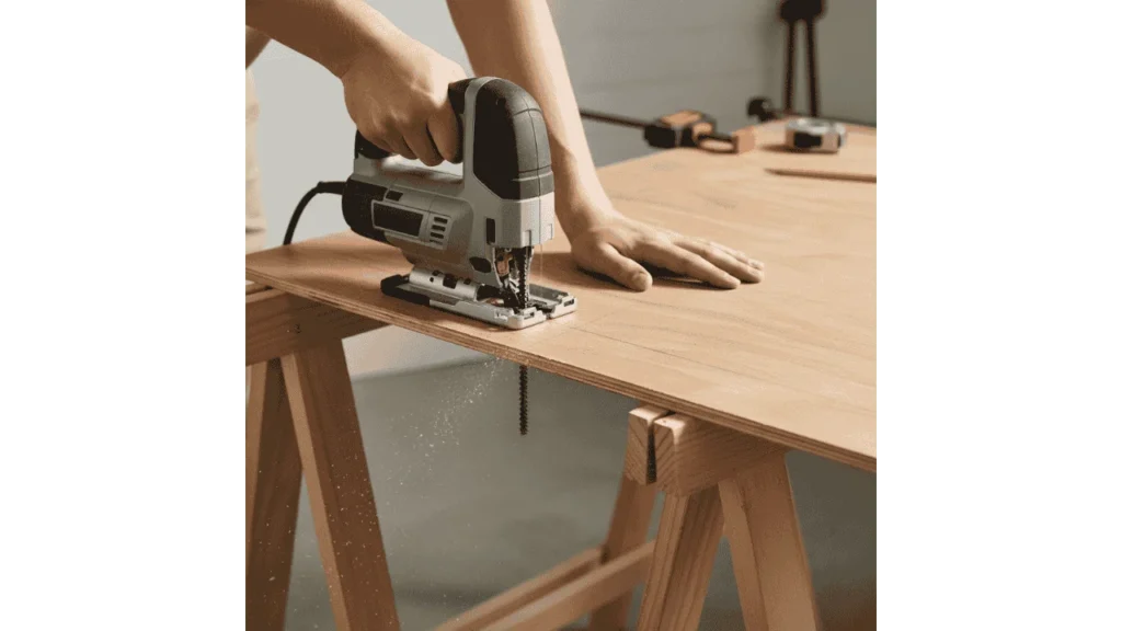 how to cut a straight line with a jigsaw.