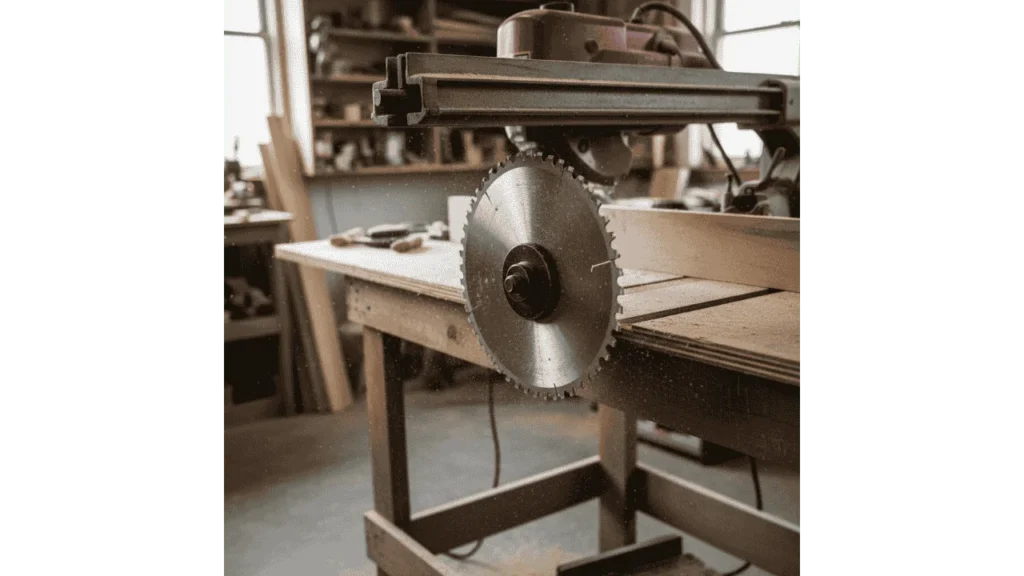 how to sharpen a radial arm saw blade.